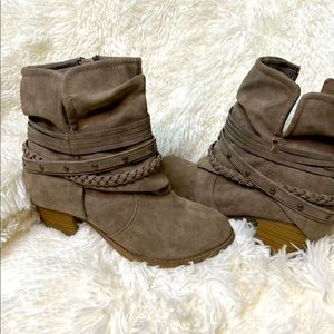 Taupe booties